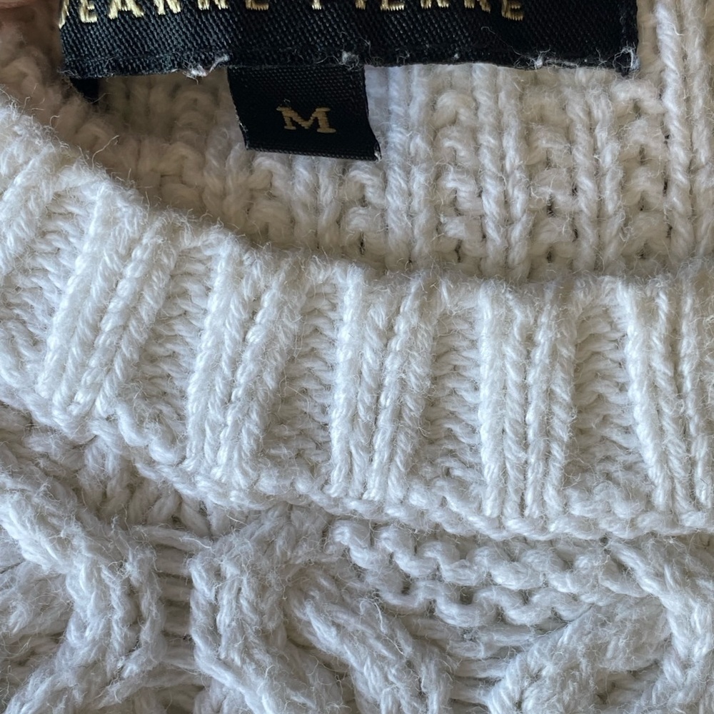 Jeanne Pierre Classic White Knit Pullover - Picture 4 of 6